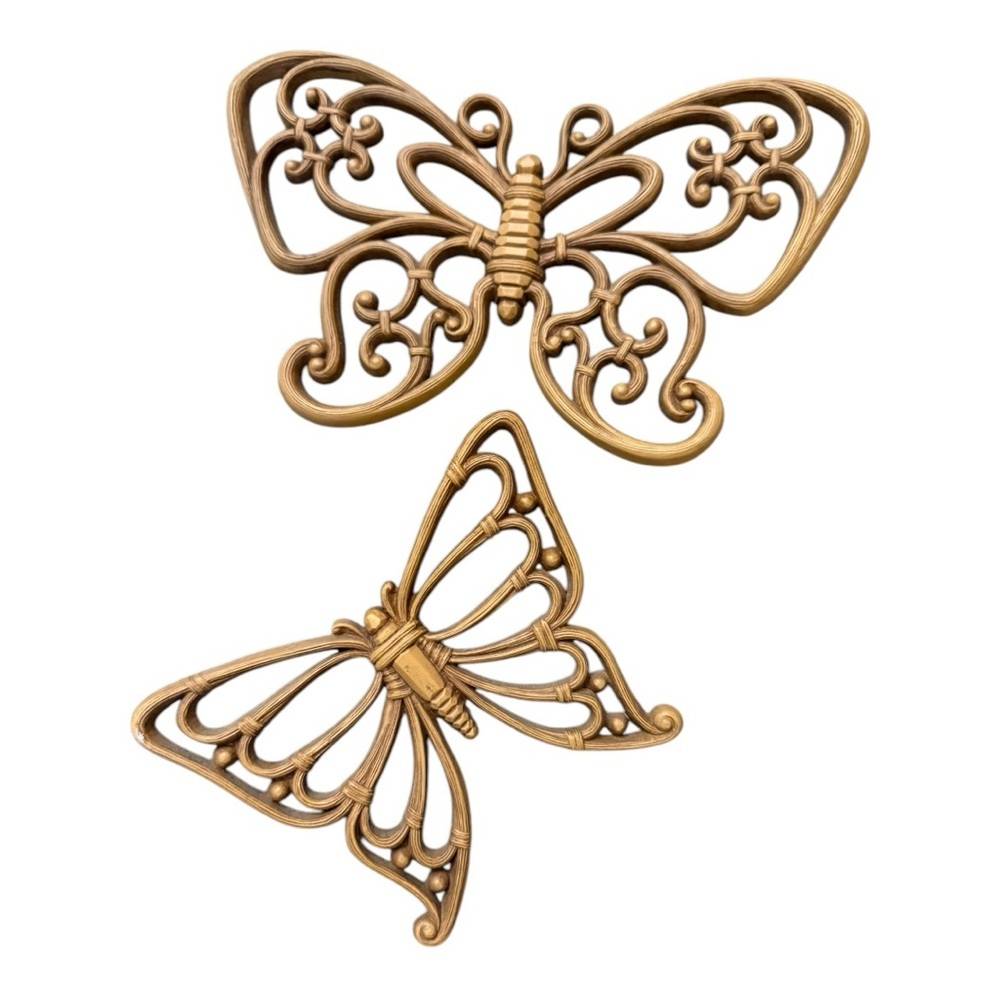 Vintage Homco Butterflies Wall Hanging